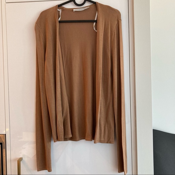 👚NWOT Contemporaine by simons lightweight open cardigan in beige👚 - Picture 1 of 4